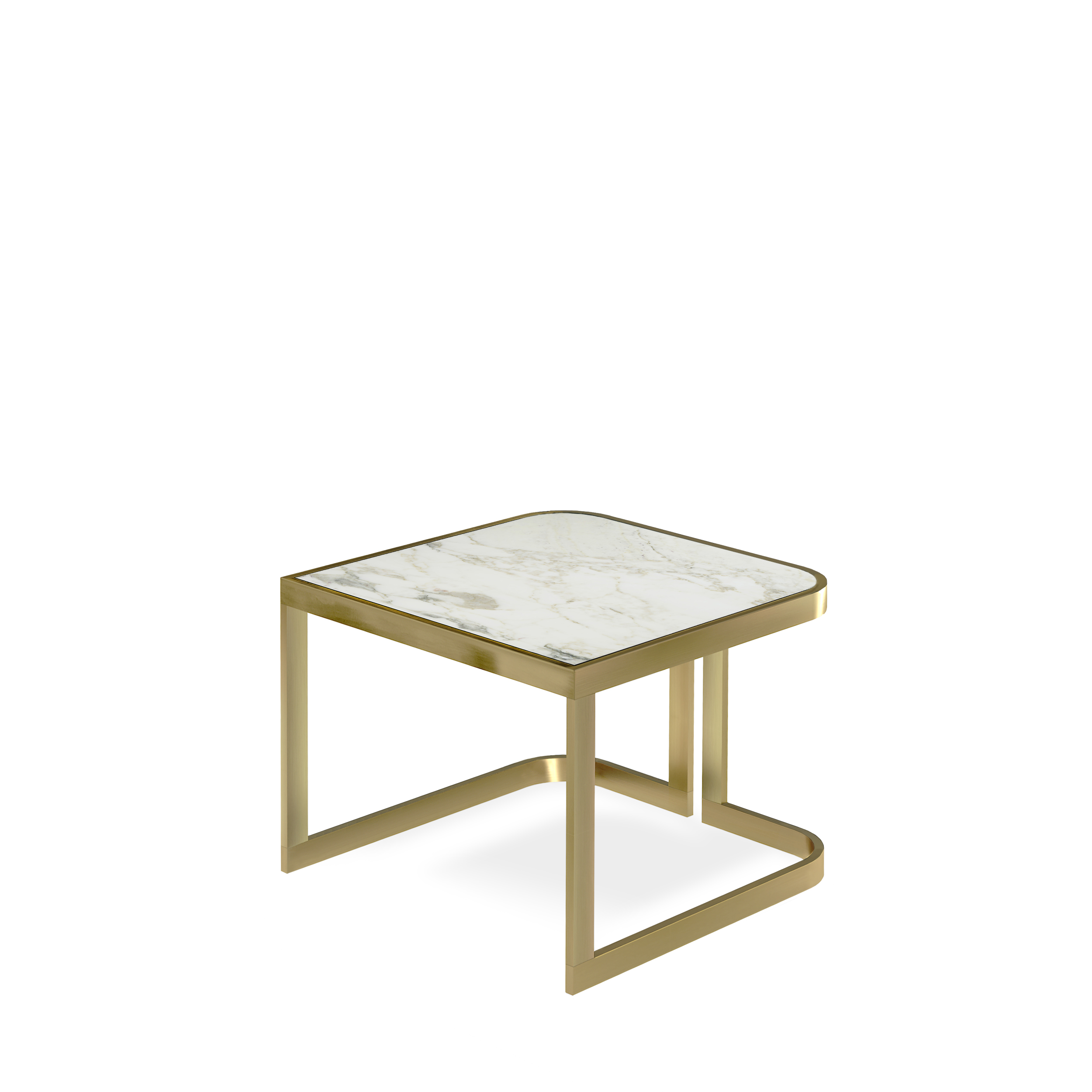 Clark - Tavolino basso con piano in marmo